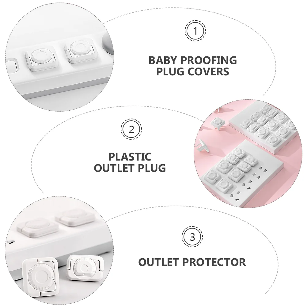 12 Pcs Socket Protection Cover Safety Child Proof Outlet Power Supply Plug Protector Cap Baby Proofing Covers Abs