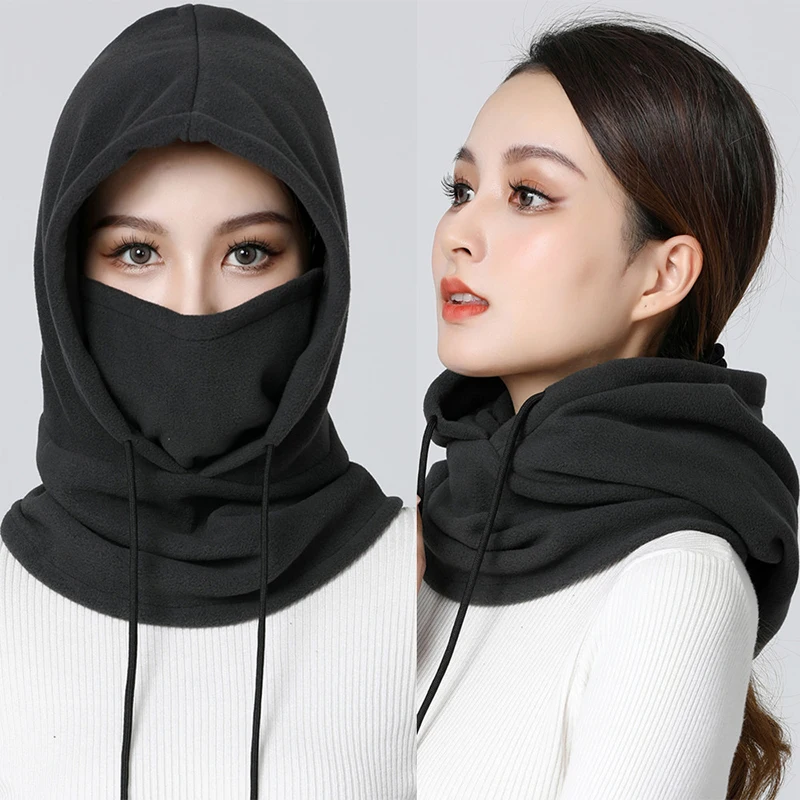 Winter Warm Hat Beanies With Mask And Neck Warmer 4-in-1 Windproof Balaclava For Men And Women Cycling Cold Weather Protection 4