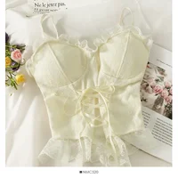 Vêtements pour femmes : Blouses, Crop tops sexy, Corsets, T-shirts à lacets, Camisoles, Débardeurs à fines bretelles, Gilets sans manches tendance 5