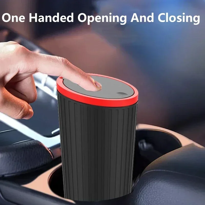 Car Trash Bin Can Mini Auto Dust Organizer Car Interior thumbnail 6