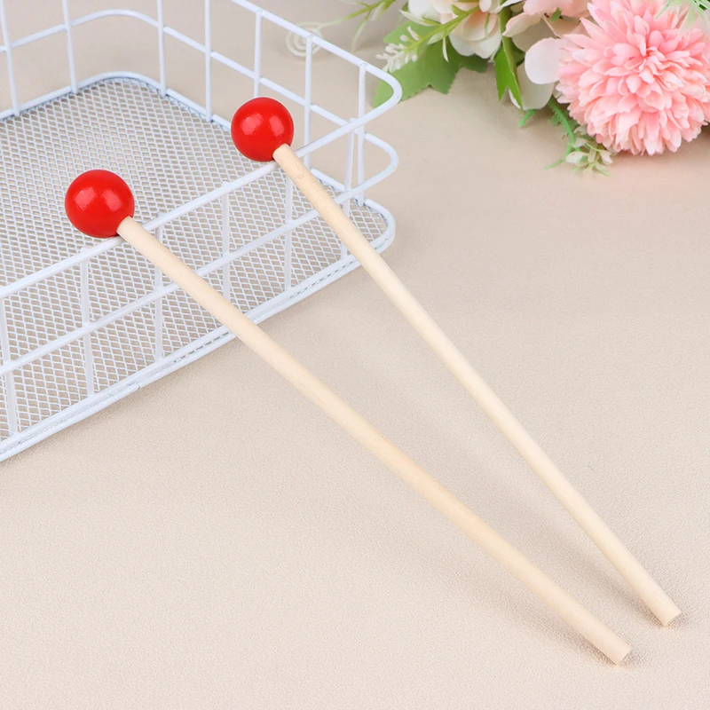 

2pcs Wooden Kids Beaters Drumsticks Mallet Percussion Accessory For Xylophone Drum 200mm Drum Practice Tools For Beginners