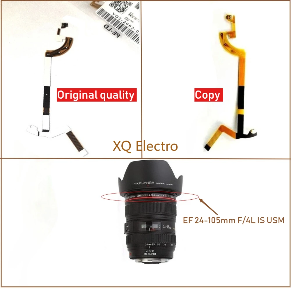새로운 복사 및 원본 품질의 렌즈 조리개 플렉스 케이블 FPC 캐논 EF 24-105mm 24-105mm F/4L IS USM Gen1 교체 부품