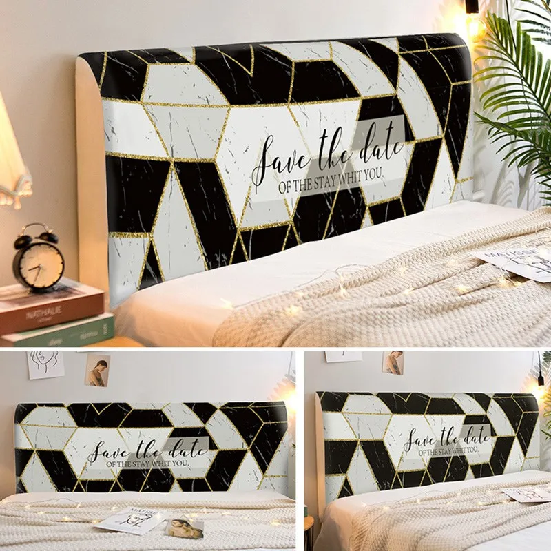 All-inclusive Headboard Cover Dust-proof Bedside Cover Bed Head Covers Protective Covers Elastic Bed Head Back Protection