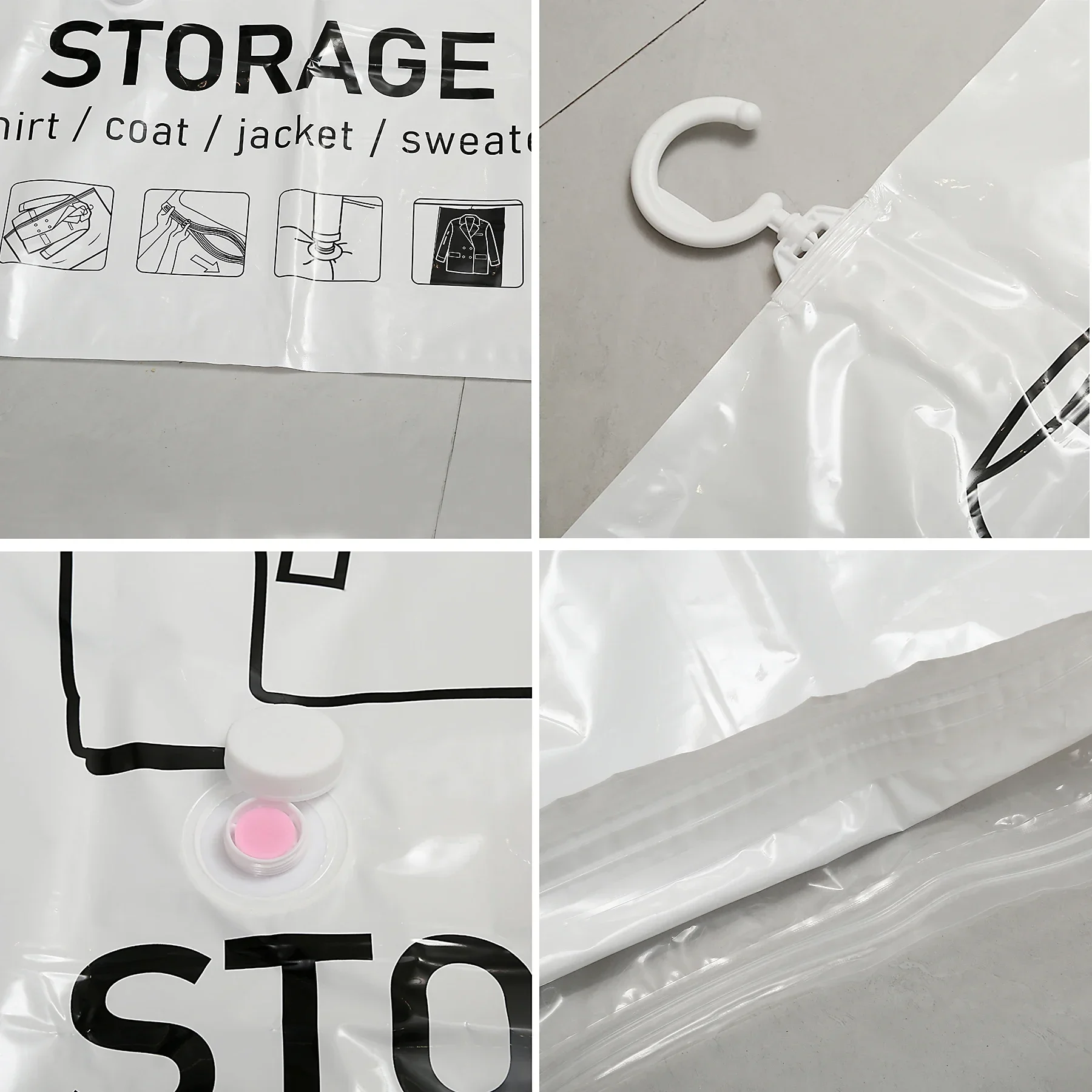 Hanging Vacuum Storage Bags,  Hanging Space Saver Bags, Hanging Storage Bags for Clothes, Vacuum Sealed for Suits, Dress, Jacket 5