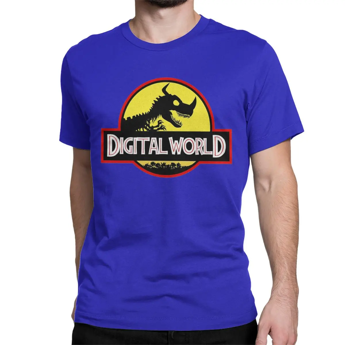thumbnail image 1 of Camiseta de dinosaurios del mundo digital para hombre y mujer, camisetas de algodón de anime Digimon, camiseta novedosa de manga corta con cuello redondo, camiseta para adultos, 1 of 7
