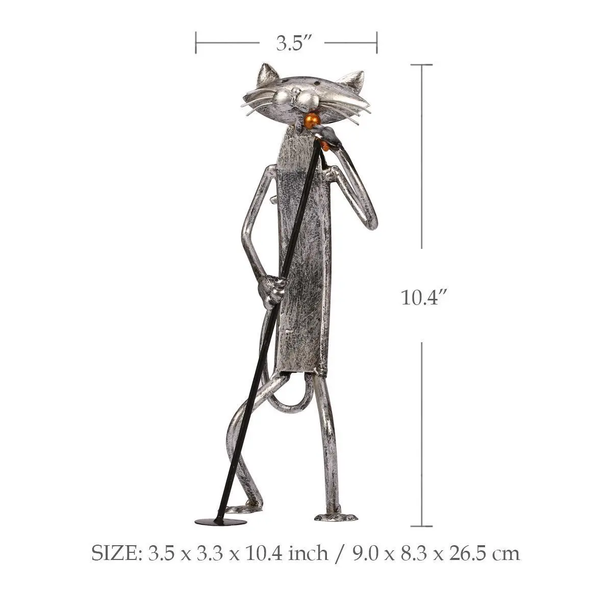 Charming Three Cat Metal Music Band Ornament - Modern Home Decor Gift