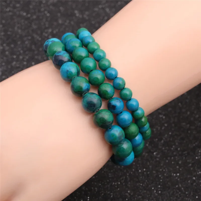 Braccialetto elasticizzato con perline rotonde in ossidiana a forma di fiocco di neve, regalo potente e cristallo curativo, accessorio alla moda, energia, benessere e meditazione