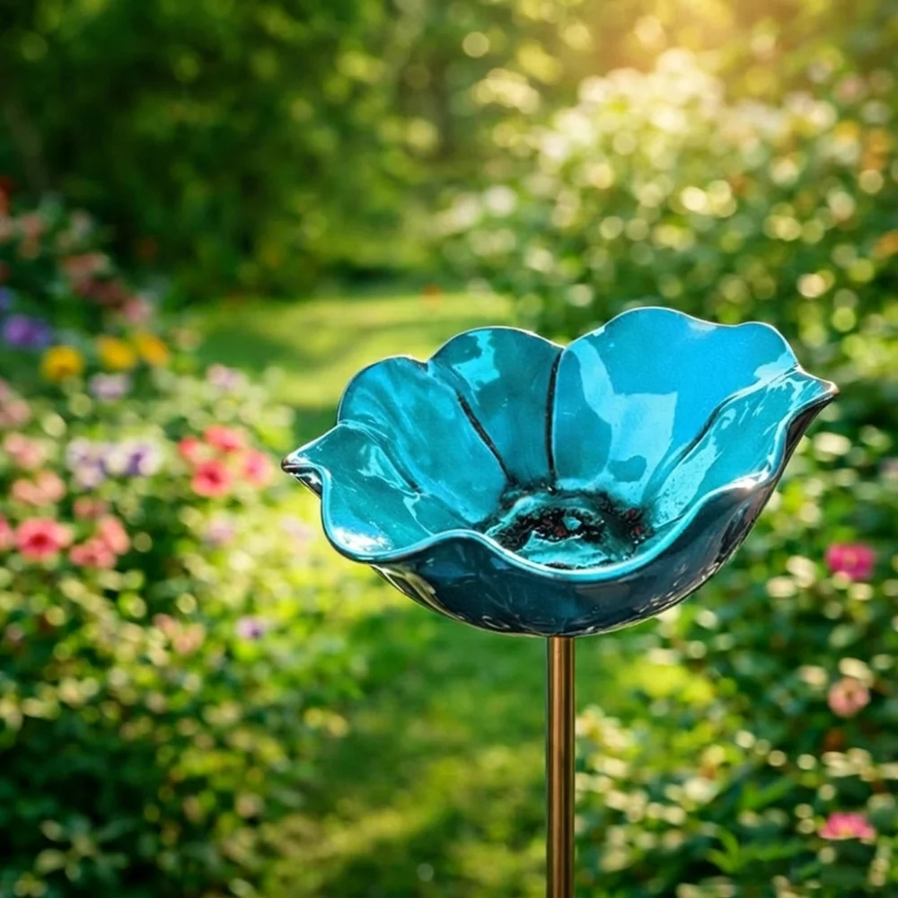 Metal Flower Garden Stake 16