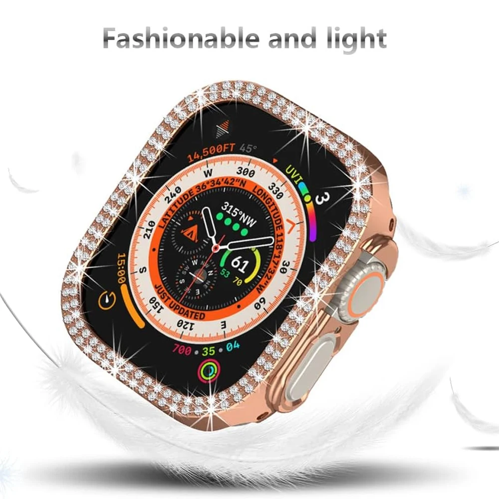 Diamond Hard Cover for Apple Watch – Elegant Protective Bumper Frame