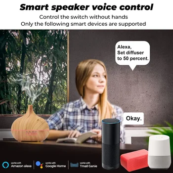 Tuya WiFi Smart Air Humidifier Essential Oil Diffuser Aromatherapy Ultrasonic Air Humidifiers Cool Mist Sprayer Humidificador 1