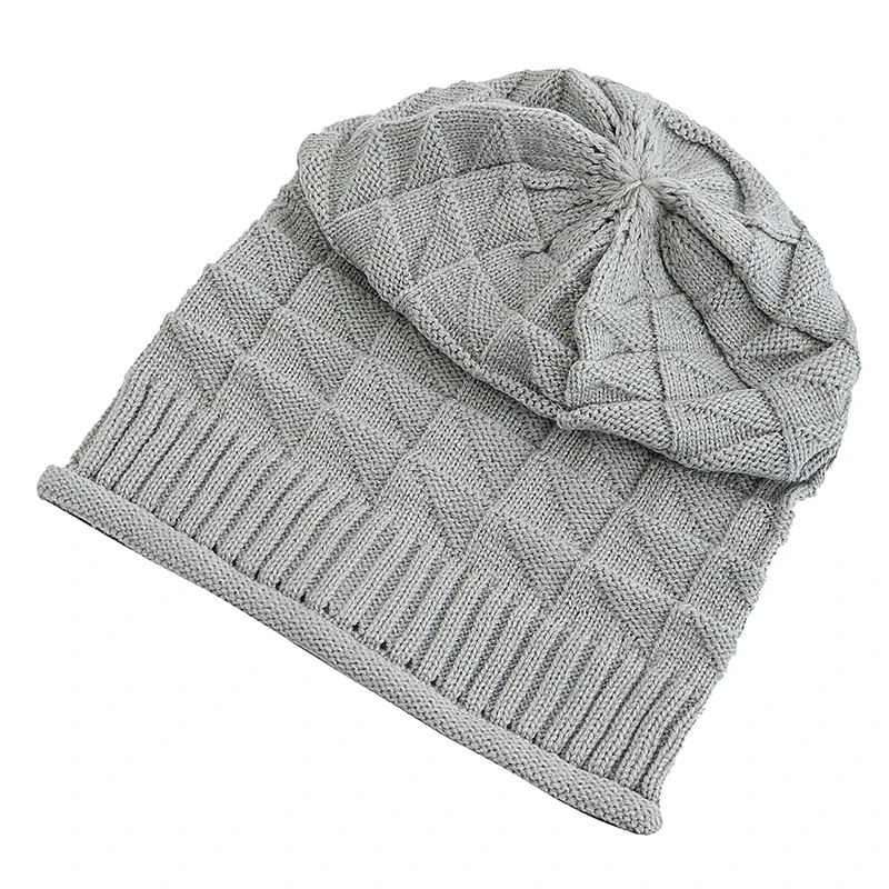 Hot Sale Long Size Winter Hat Casual Street Autumn Daily Beanies For Men & Women Solid Bonnet Cap