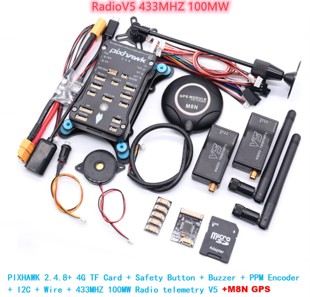 Pixhawk PX4 PIX 2.4.8 32 Bit Flight Controller Autopilot with 4G SD Safety Switc