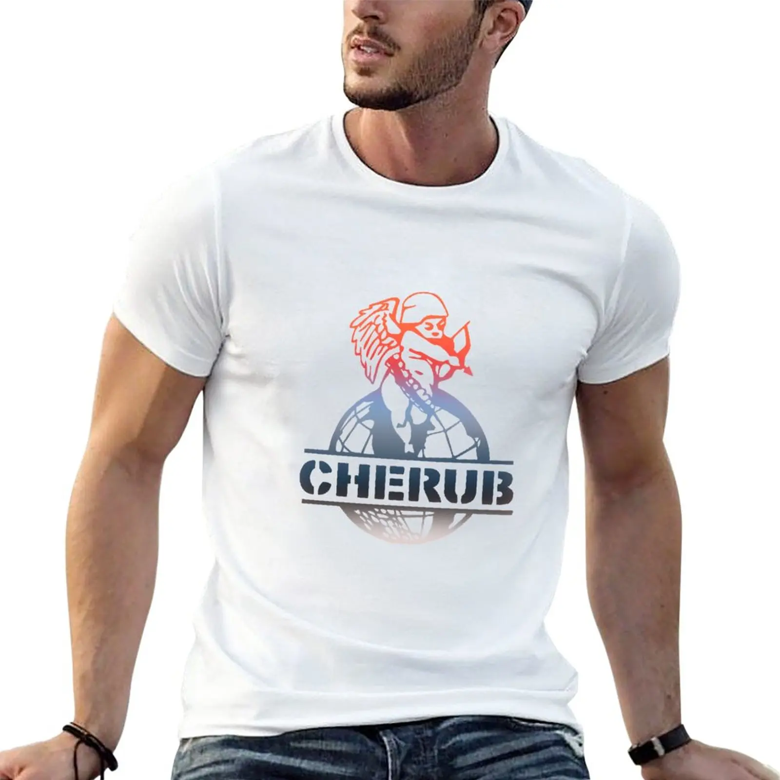 New Cherub Campus T-Shirt Kawaii Clothes Magliette Nere Vestiti Carini T-Shirt A Maniche Corte T-Shirt Nere Per Uomo