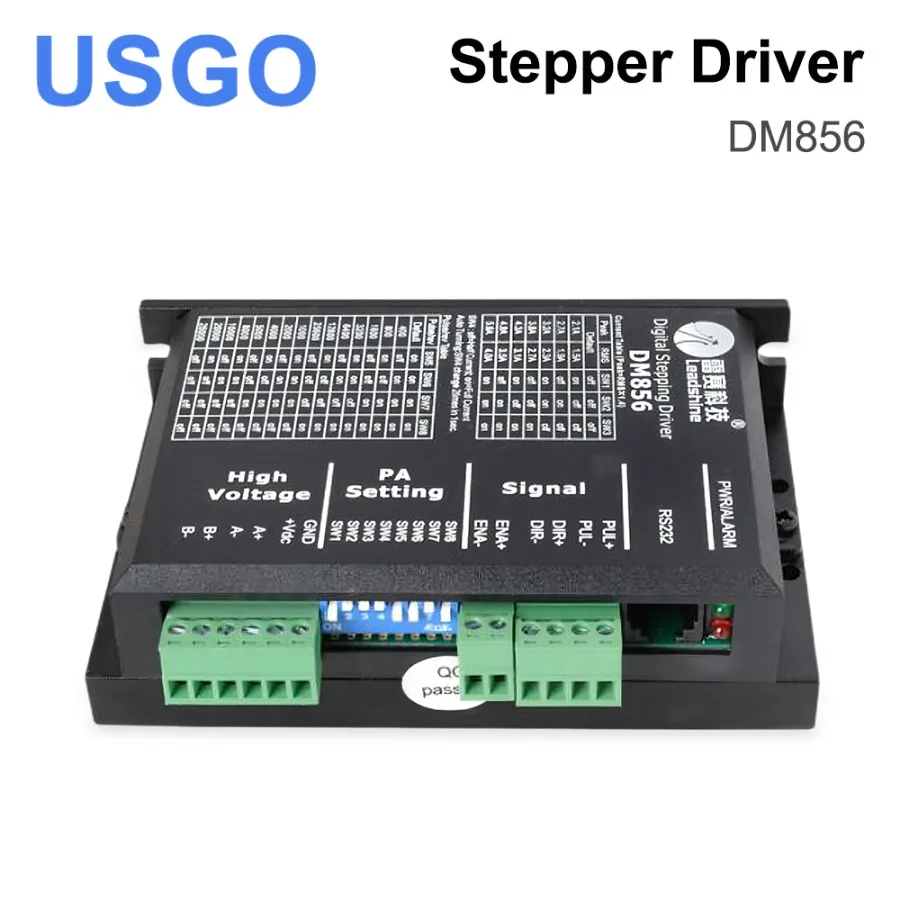 

Двухфазный шаговый драйвер USGO Leadshine DM856, 20-80 В переменного тока, 0,5-а, 7-16 мА