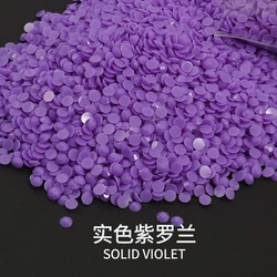 Vibrant Solid Color Jelly Resin Flat Back Rhinestones - 3mm ss10 -10000pcs (Solid Violet)