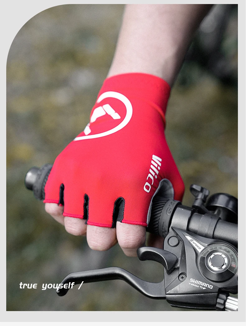 Description Picture 5 of itemBreaking Wind Cycling Half Finger Gloves Anti-slip Bicycle Mittens Racing Road Bike Glove MTB Biciclet Guantes