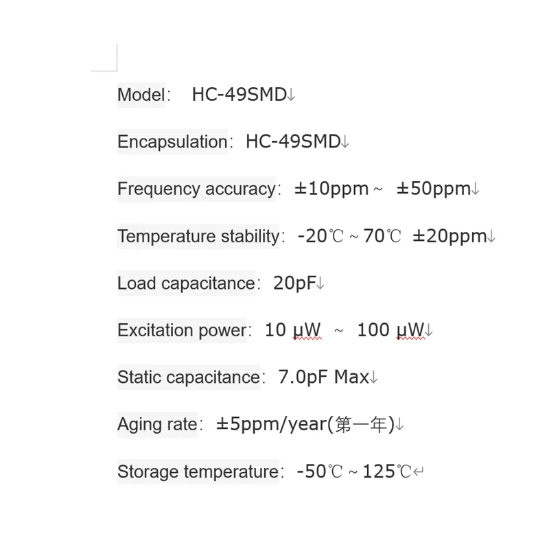 30개 HC-49SMD 19.6608M 19.6608MHZ 패시브 크리스탈 공진기 49SMD 2핀 발진기 석영