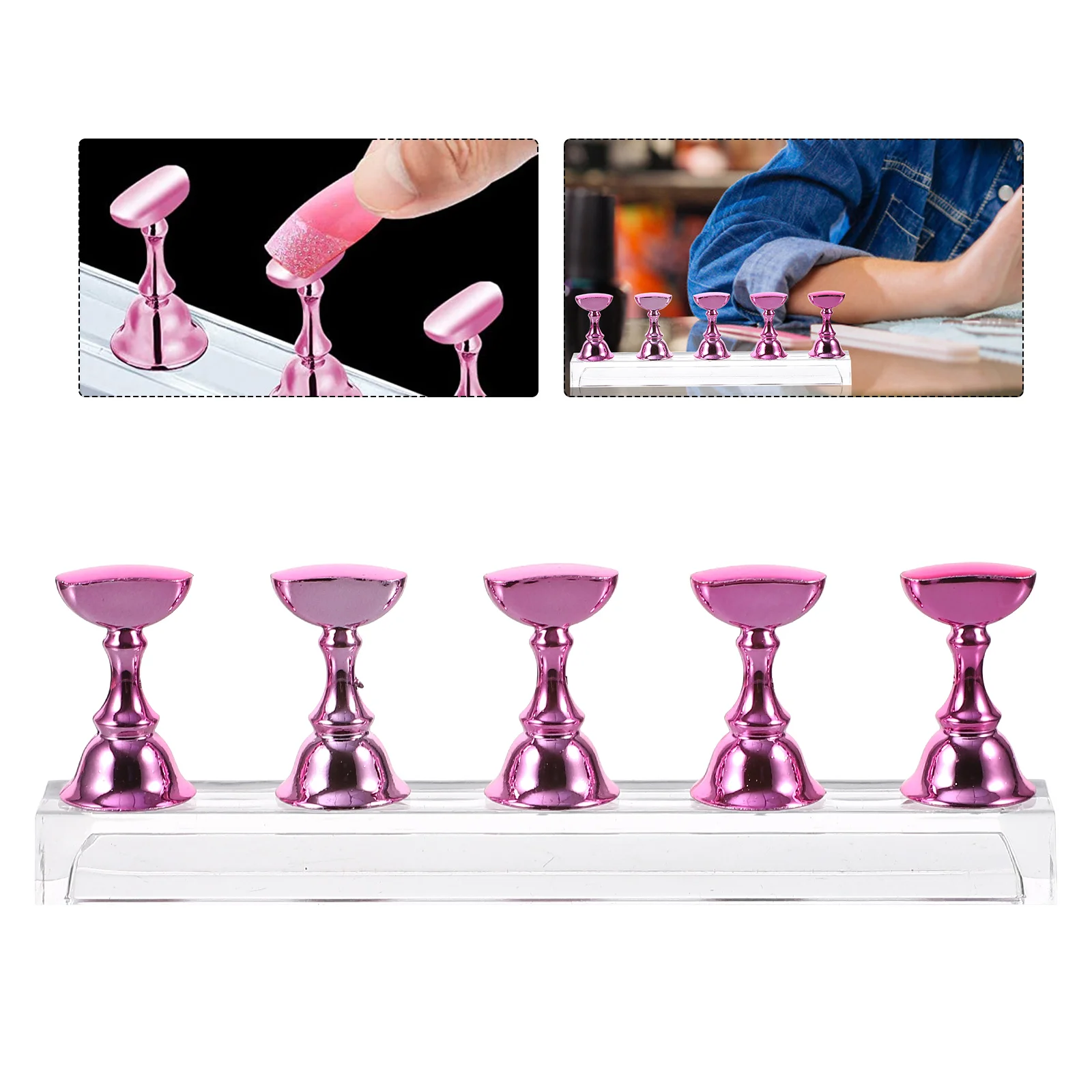 

20Pcs Nail Practice Stands Training Fingernail Display Stands for Home Salon