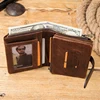 CONTACT'S Genuine Leather Short Wallets for Men Card Holders Coin Purses Money Clip High Quality Men's Wallet Male Bags Handbags 3