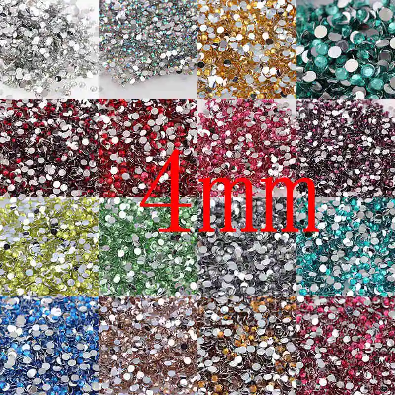 1000pcs 4mm 25 Colors Round Resin Flatback Rhinestones For DIY Nail Art Jewelry Decorations 10g diy ultrathin heart round symphony glitter sequins jewelry stuff size mix ab nail art flakes star holographic resin craft