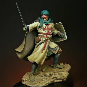 Figura modello in resina, 1/24 Cavaliere Templare, GK, temi storici, kit non assemblato e non verniciato