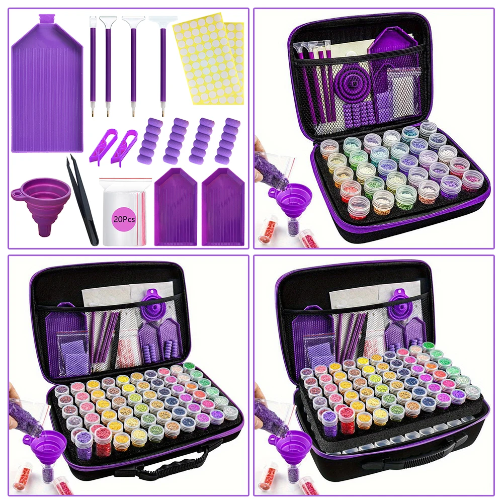 Diamond Art Accessories Diamond Tools Kits Storage Boxes Test Pen Trays Stitch Suitcase Diament Accessory Pens Resin Set 5d