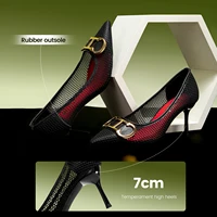 CHCH Women's High Heels 2025 Spring New Hollow Business Women's Shoes 7cm Red Evening Shoes - Image 6