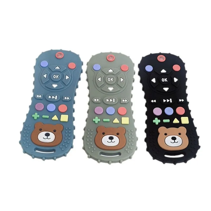 Silicone Teething Toys New silicone simulation remote control teething soothing anti-feeding upgraded sensory