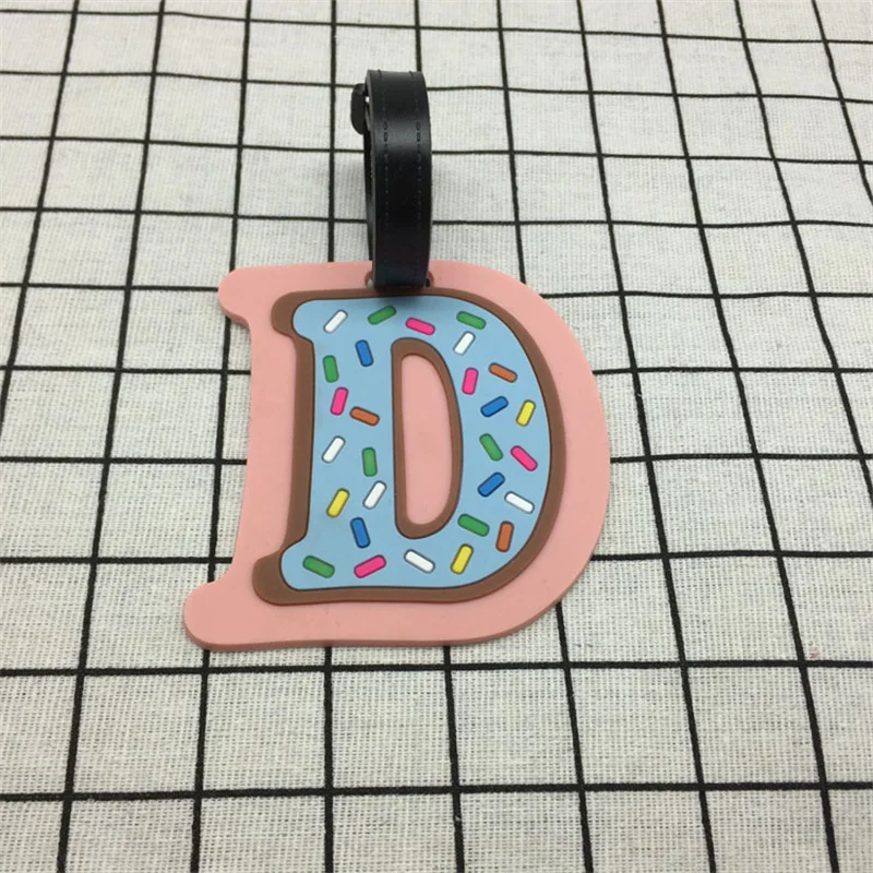 Luggage Tag 26 Letters Newest Cute Travel Accessories Silica Gel Suitcase ID Addres Holder Baggage Boarding Tag Portable Label luggage tag