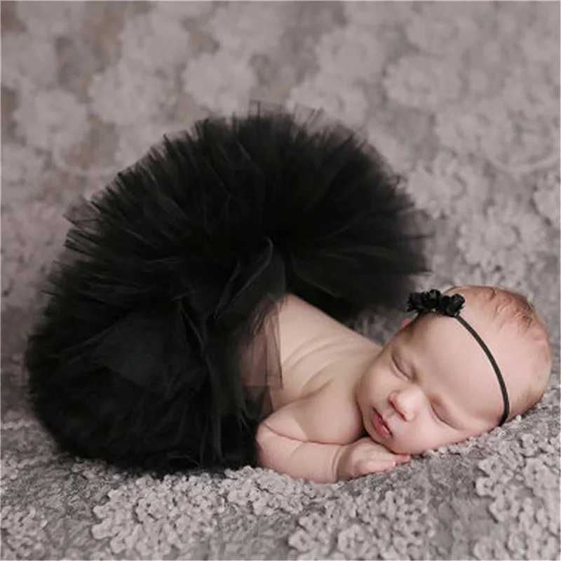 Tulle Tutu Skirt Baby Yellow Tutu Set with Headband Cake Smash Outfit Infant Princess clothes