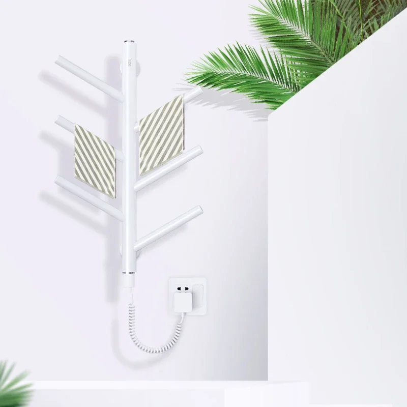 

Small Compact Body Shape Electric Towel Rack Without Punching Household Bathroom Towel Warmers Applicable To Multiple Scenarios