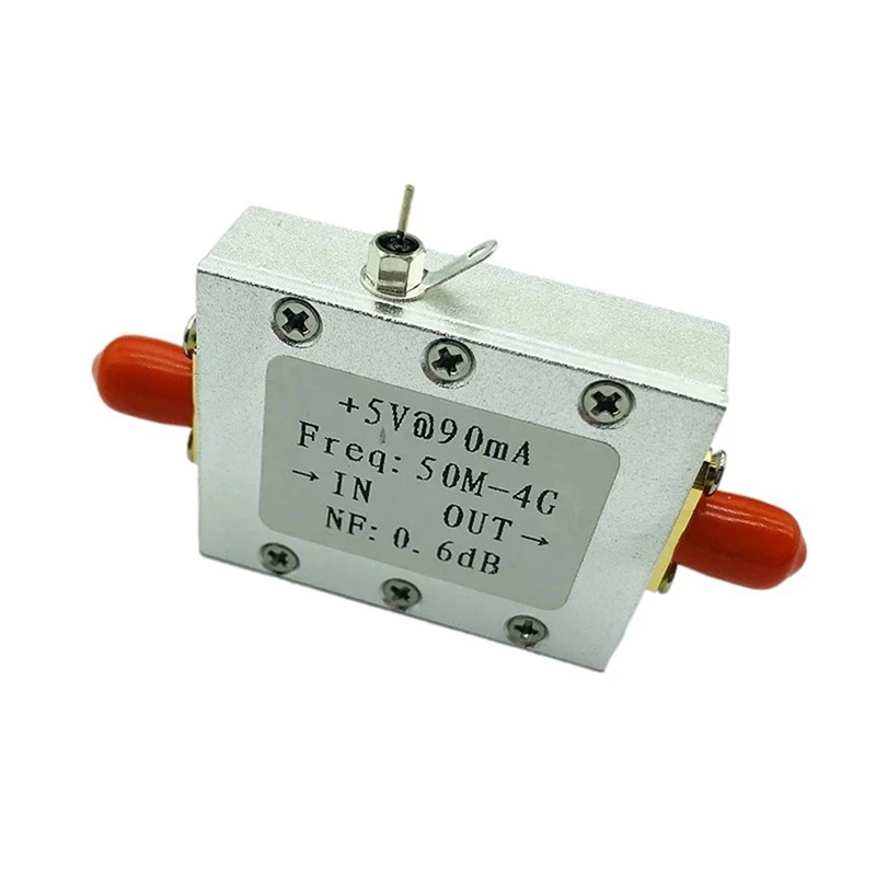 Ultra Low Noise NF=0.6DB High Linearity 0.05-4G Wideband Amplification LNA Input Down To RF Module Easy Install