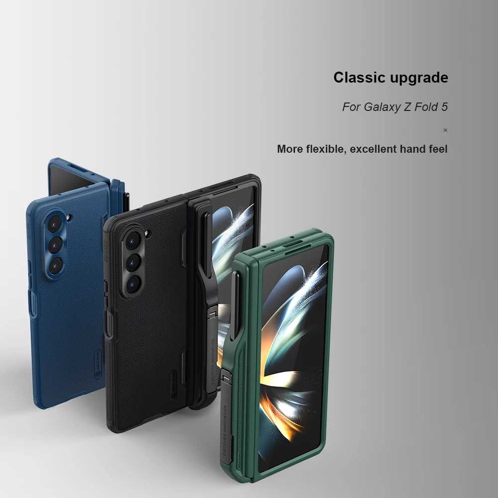 

For Samsung Galaxy Z Fold 5 5G NILLKIN Super Frosted Shield Fold Matte Back Case with Pen Slot Protective Cover