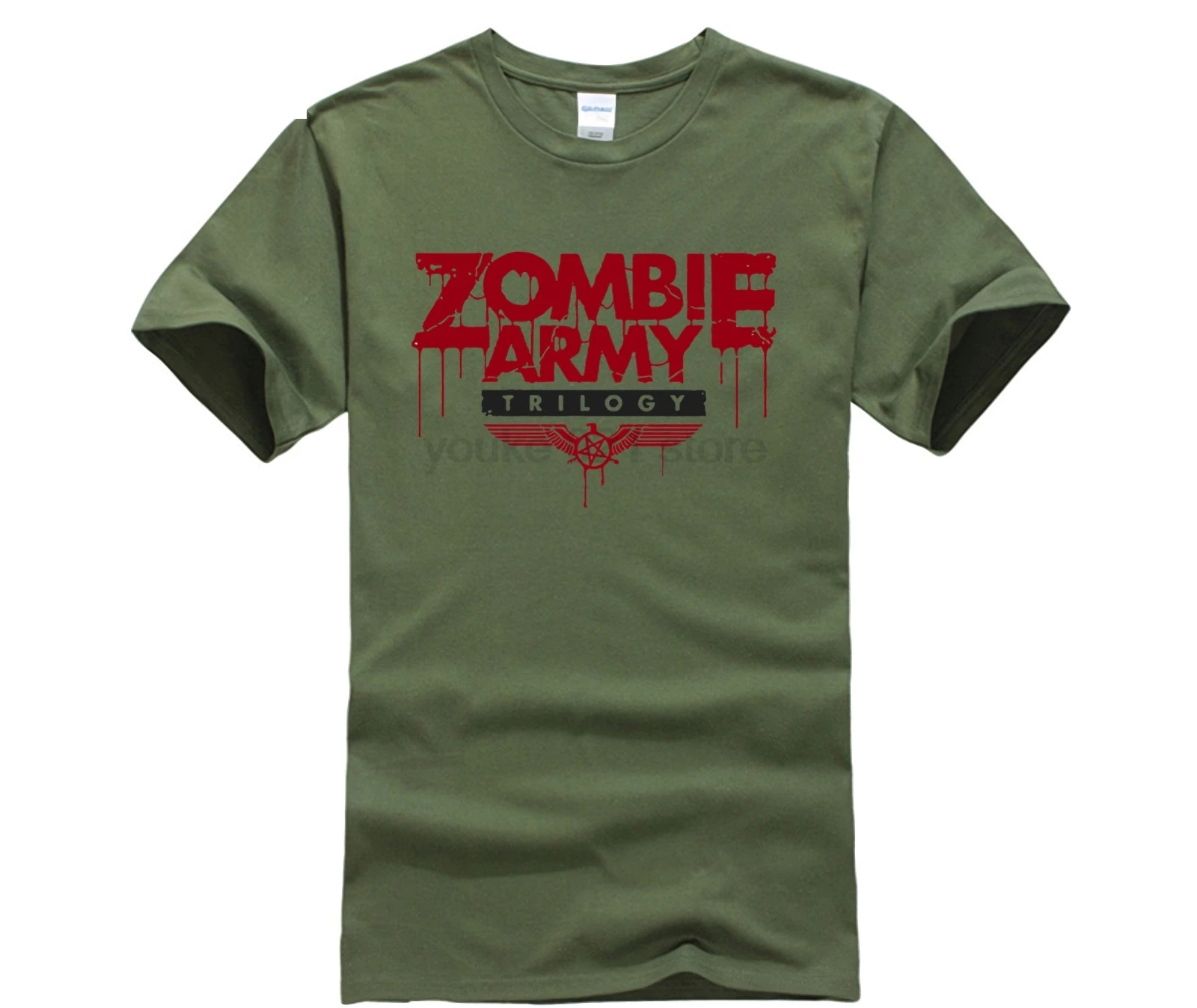 T-Shirt Stile Estivo Stampa Fai Da Te Zombie Army Trilogy T-Shirt Da Uomo Casual Top Tee Magliette Solide Di Marca Da Ragazzo Personalizzate