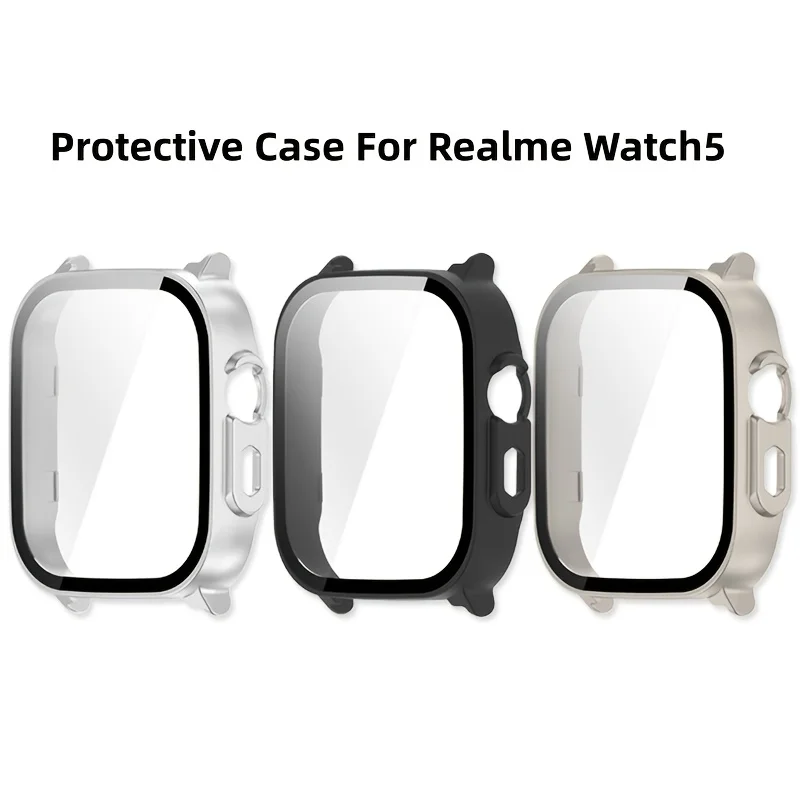 Durable PC + Tempered Glass Protective Watch Case with Screen Shield