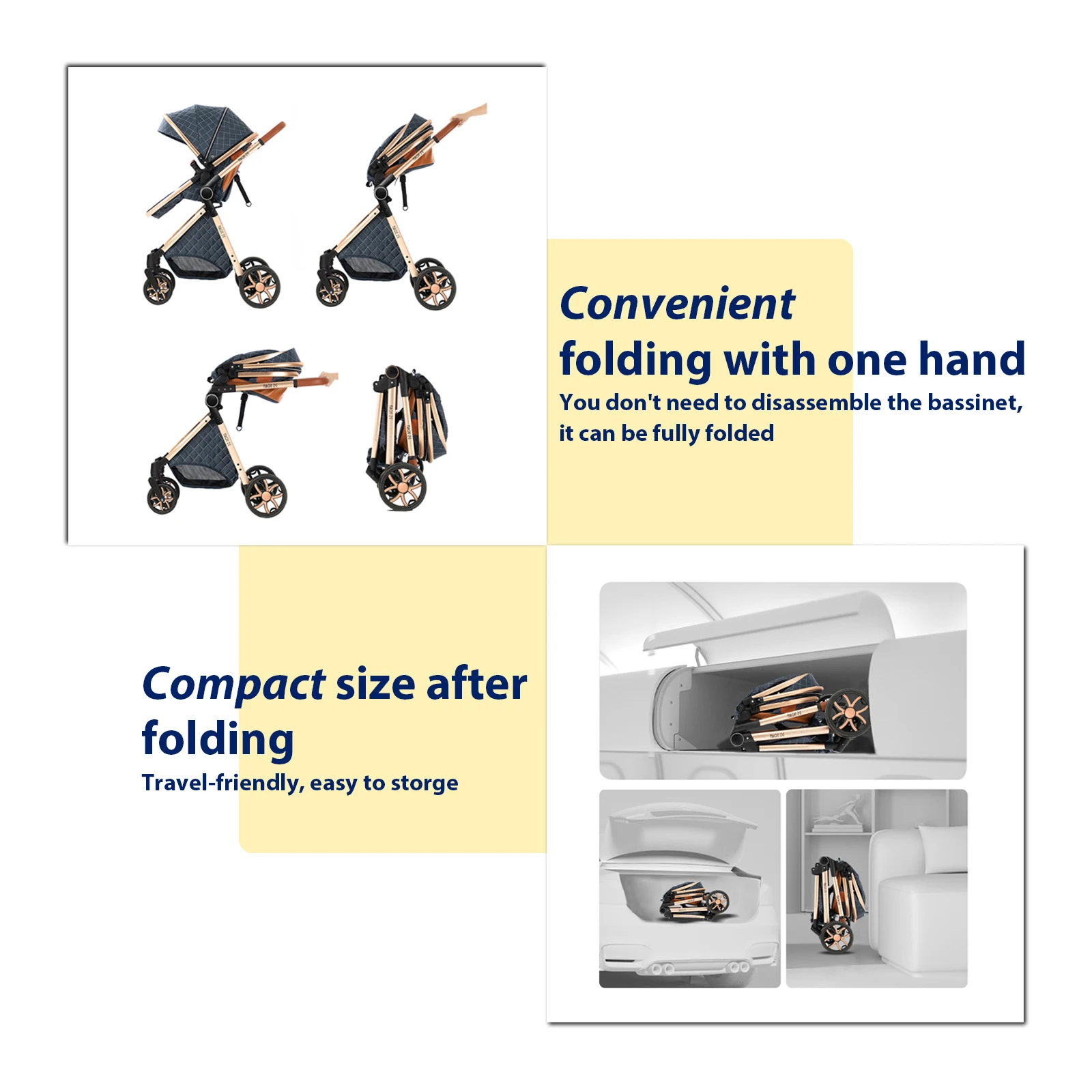 Lightweight Baby Stroller 4 in 1 4