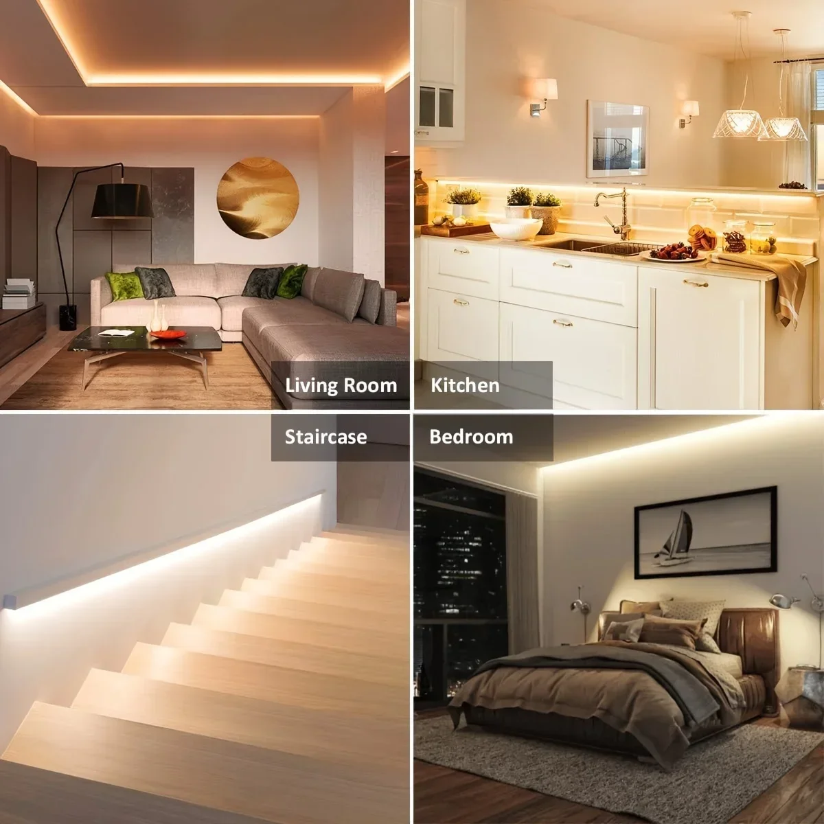 5V USB LED Strip Light White/Warm White Flexible Cuttable Light with Adhesive for TV Backlight Cabinet Bedroom Home Decoration