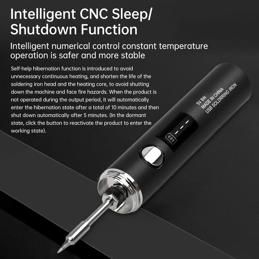 Adjustable USB Soldering Iron Temperature 260-420℃ Electric Soldering Iron Kit 850mAh/1400mAh Battery Solder Welding Iron Tool