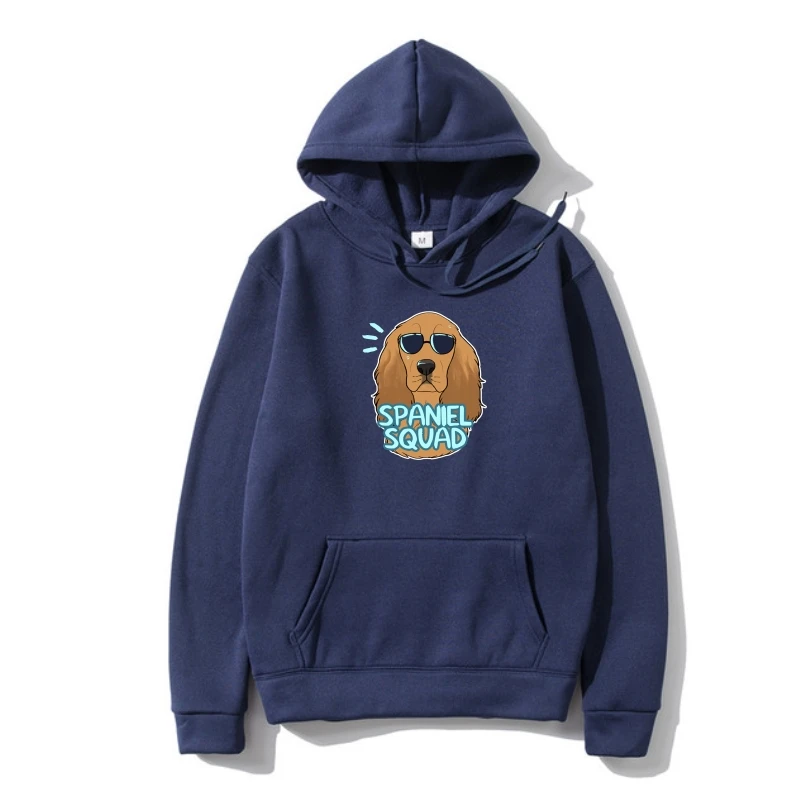 

Cocker Spaniel Hoodie SPANIEL SQUAD Red Hoodie Cute Fleece Hoody Cotton Printed Fleece Plus Autumn Mens Sweat