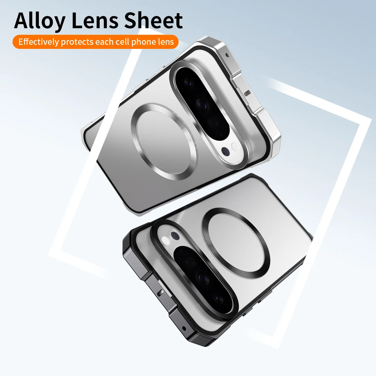 Premium Metal Aluminum Magnetic Frame Phone Case with Lens Protection and Shockproof Shell Cover – Magsafe Compatible