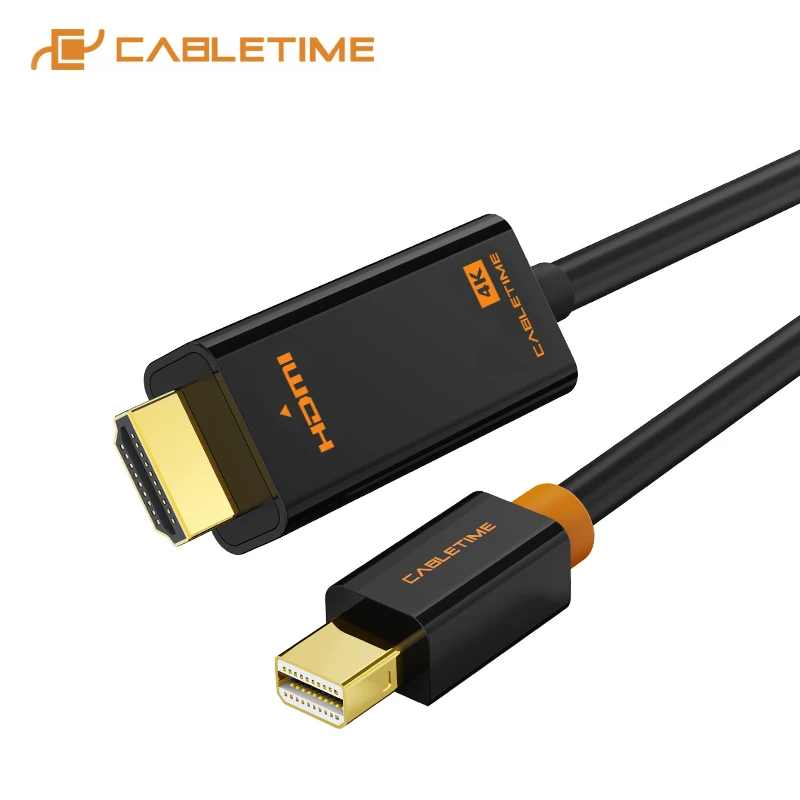 Cabletime Mini Displayport A Hdmi Cavo Mini Dp 1.2 Thunderbolt Displayport A Hdmi Cavo 1080P Per Surface Pro 6 Tv C054