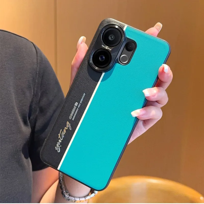 Luxury Leather Matte Striped Shockproof Bumper Case