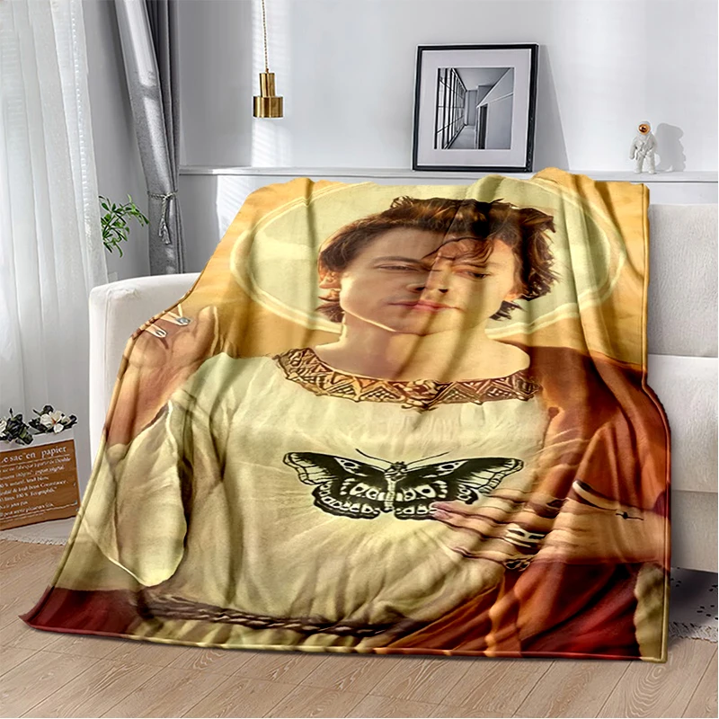 29 Style H-Harry Styles Singer Star Soft Flannel Blanket for Beds Bedroom Sofa Picnic,Throw Blanket for Leisure Nap Gift 4