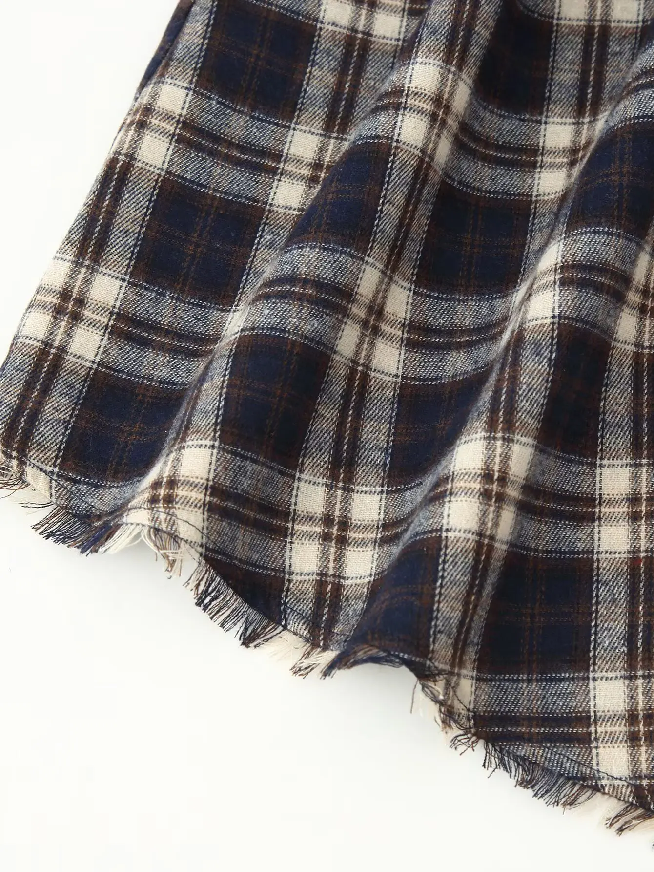 Women Fashion Vintage Plaid Camisole Long Dress Female V-Neck Asymmetrical Hem Design Backless Sexy Lady Casual Versatile Dress