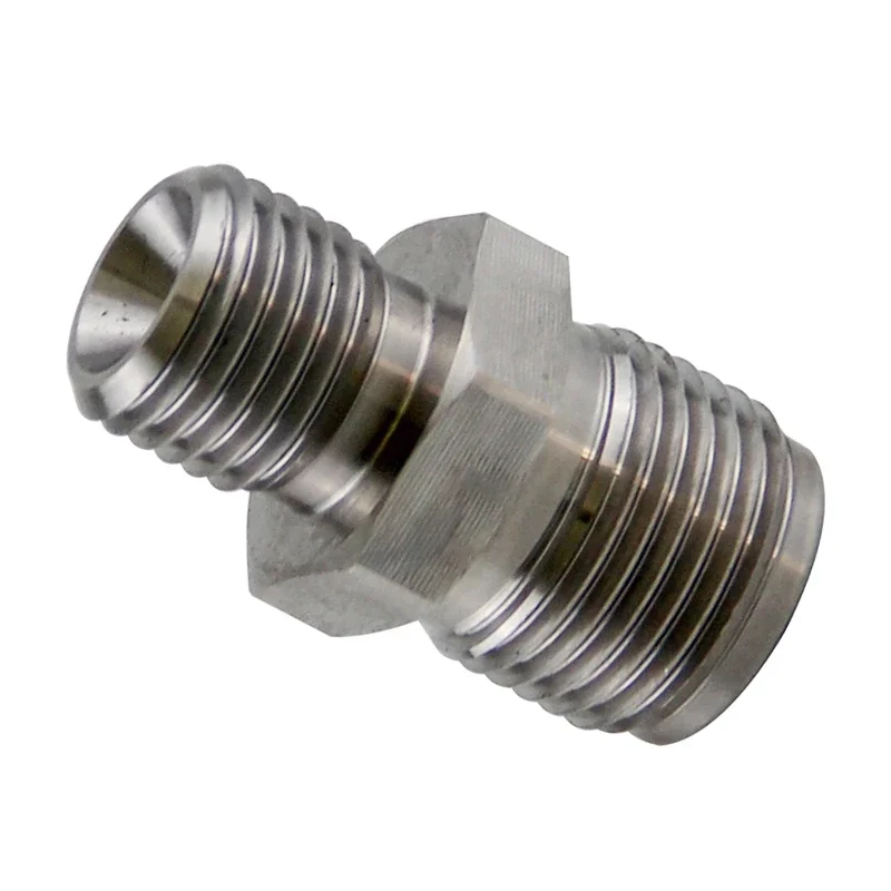 Ported Fuel Rail Fitting Silver Performance Adatto Per 2004.5-10 Chevy Gmc Duramax Diesel 6.6L Acciaio Inossidabile 304 Cmc