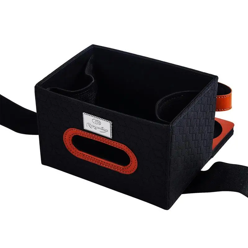 

Большой контейнер для хранения центральной консоли, коробка для хранения чашек, водонепроницаемый подлокотник, автоматический держатель салфеток с нескользящим крепежным ремешком для телефона