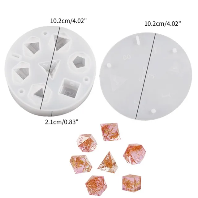 Diy Dice Mold Resin Mold Round Corner Fillet Square Triangle Digital Game Silicone  Mold-10-18 