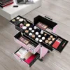 Rolling Makeup Manicure Storage Case Stylish Organizer for Studio or Travelling Nail Technician Artists Cosmetologist Stylist 4