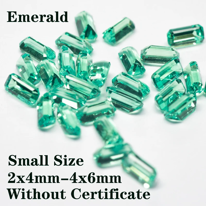 

Lab Grown Columbia Emeralds Small Size DIY Ring Necklace Earrings Main Materials Advanced Charms Jewelry Making Materials