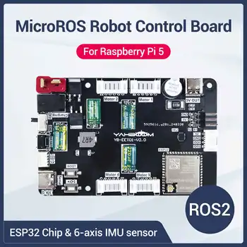 Scheda di espansione robot Raspberry Pi 5 Scheda di controllo ESP32 con interfaccia servomotore PWM IMU a 6 assi Supporto cicalino ROS2 MicroROS